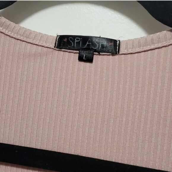 Lilac pink ribbed long sleeve cardigan - Picture 8 of 8